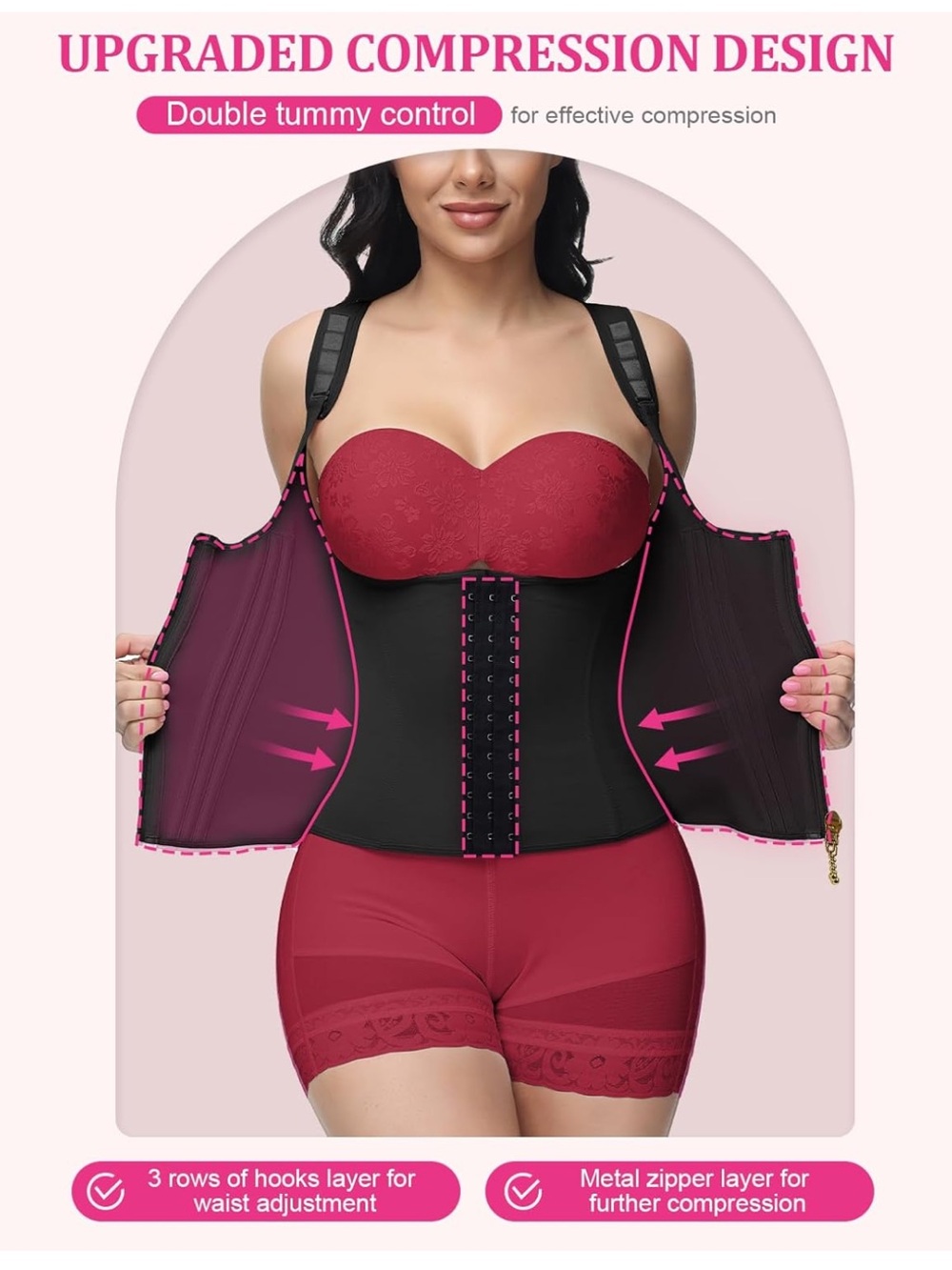 SHAPSHE Waist Trainer for Women, Tummy Control Sports Girdle, Nwot large